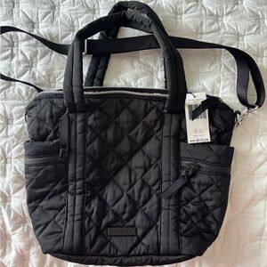 Vera Bradley Black Quilted Tote with Cushioned Design